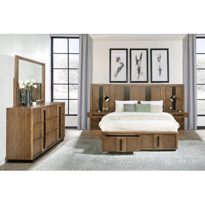 Guyden 5-piece Queen Panel Bedroom Set Ash Brown