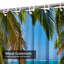 Rideau de douche imperméable avec 12 crochets Island Palm-2144795969