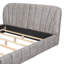 Grand lit plateforme tapissier avec tissu épais en polyester
