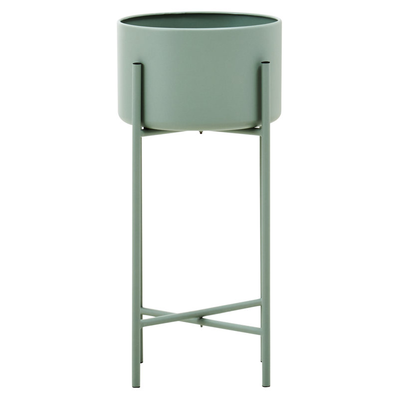 Maleiyah Metal Cachepot, Green, 55 x 28 x 28