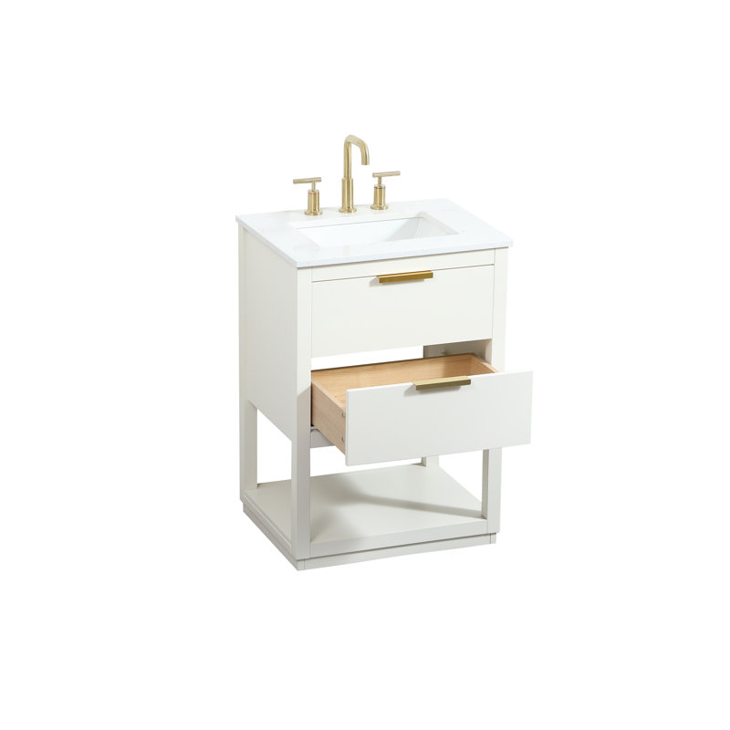 Ensemble de meuble-lavabo simple l 24 po Felicity, Blanc