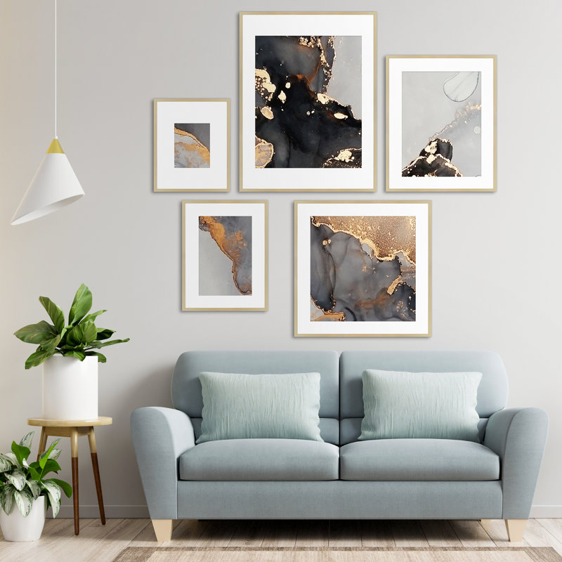 Capullo Wood Picture Frame - Set of 5 with Mat, White Maple