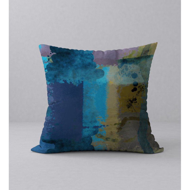 Abstract Throw Pillow, 18" x 18"