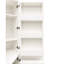 Armoire de coin 70,87 po, armoire de rangement haute avec portes doubles et tablettes multiples