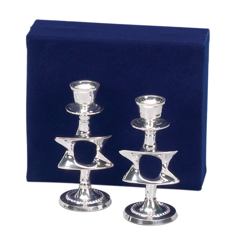 Chandelles plaqué argenté