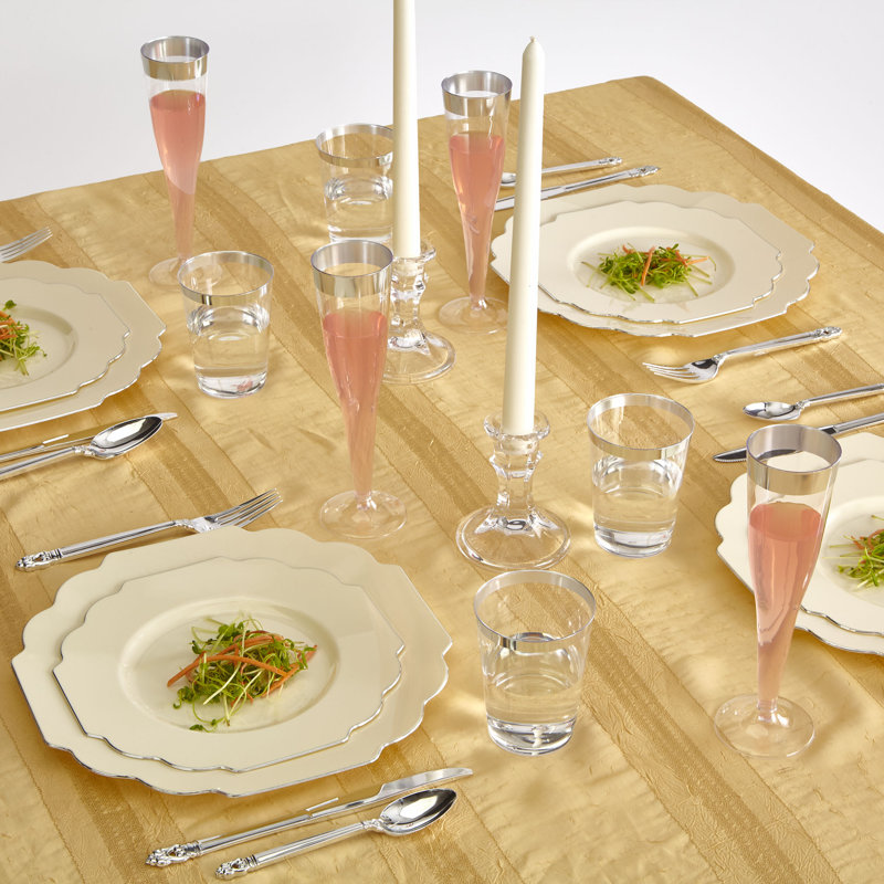 Disposable Dinner Plate, Ivory, 8.75"