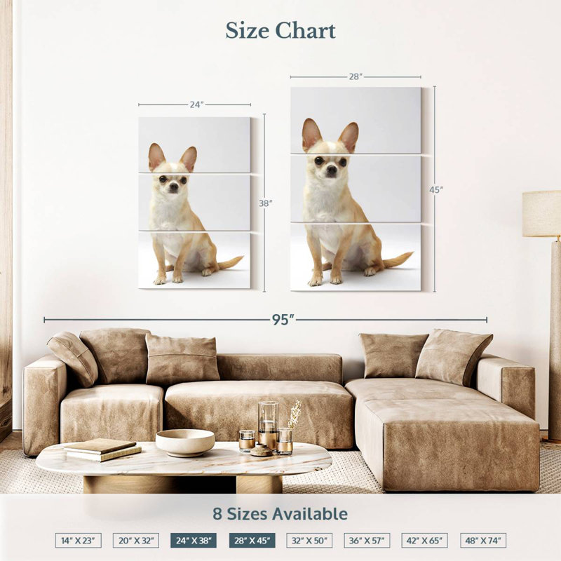 Brampt Seated Chihuahua, 38" H x 24" W