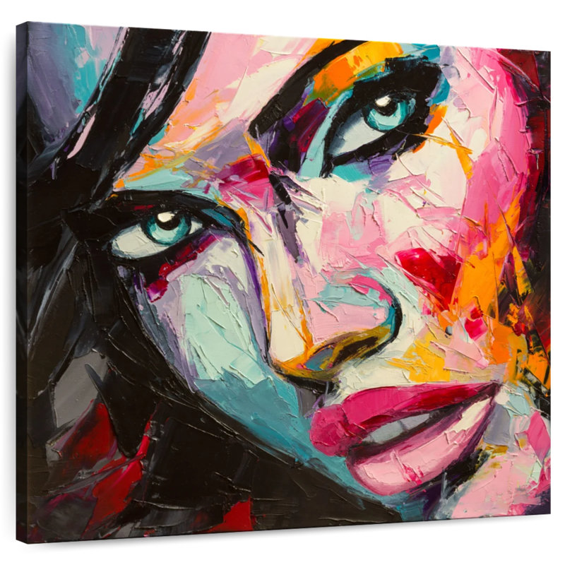 Leisha, belle femme abstraite, H 33 po x l 33 po