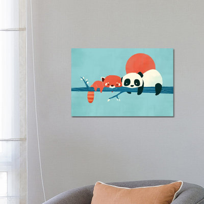 Pandas 1 Piece Wrapped Canvas Wall Art