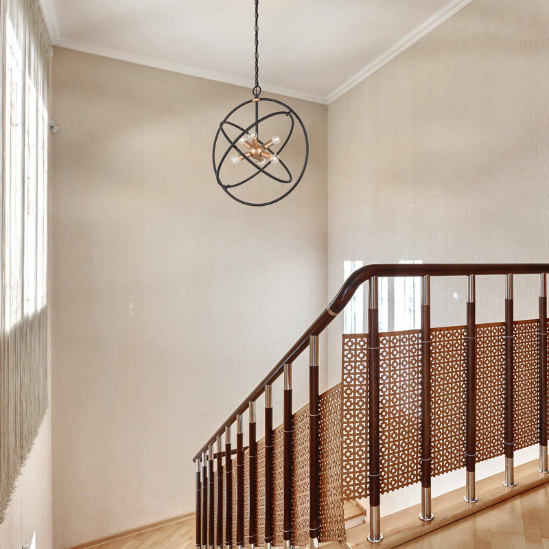 Modern 6 - Light Sputnik Globe Chandelier