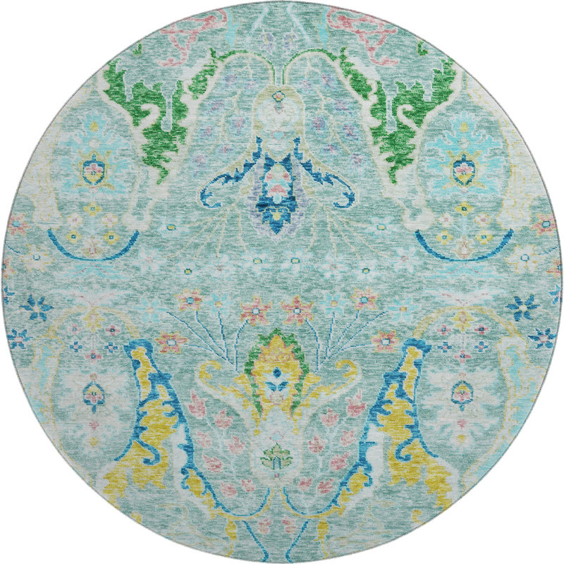 Premium Machine Washable Alaina AMF1932 Modern Rug, Round 8'
