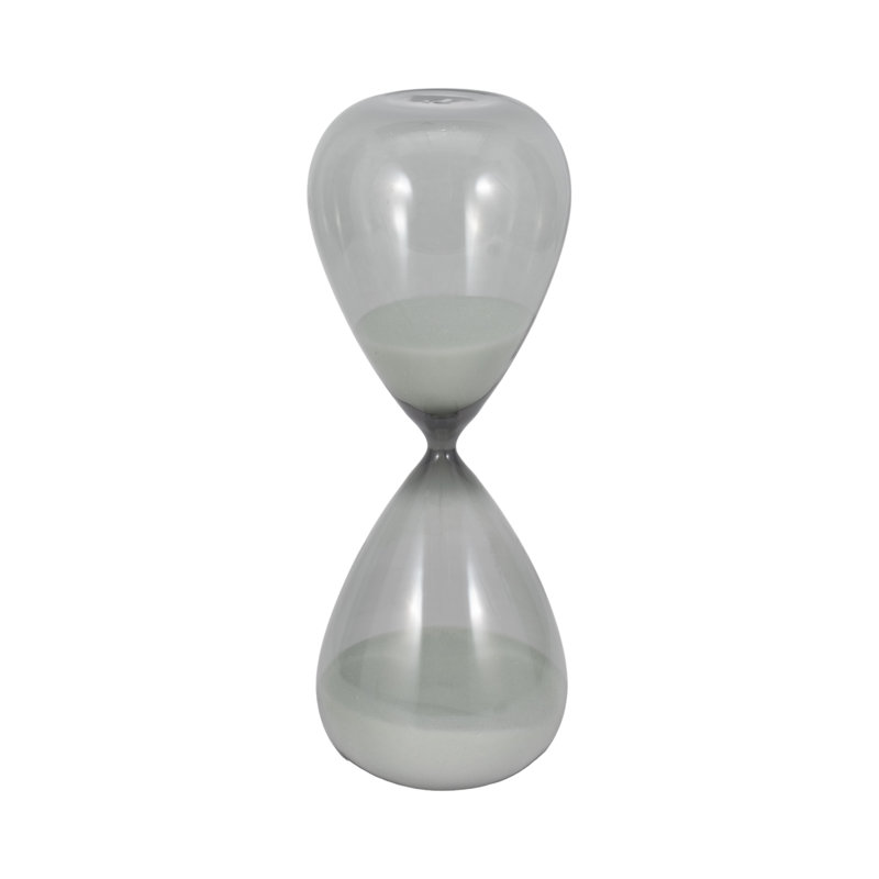 Decorative Objects for Home Decor – Modern Hourglass Sculpture for Kitchen Decor, Shelf Styling, or Decorations for Living Room – Sculptural Decorative Statues and Contemporary Sand Timer Accent