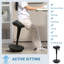Tabouret réglable sans dossier, tabouret réglable, noir