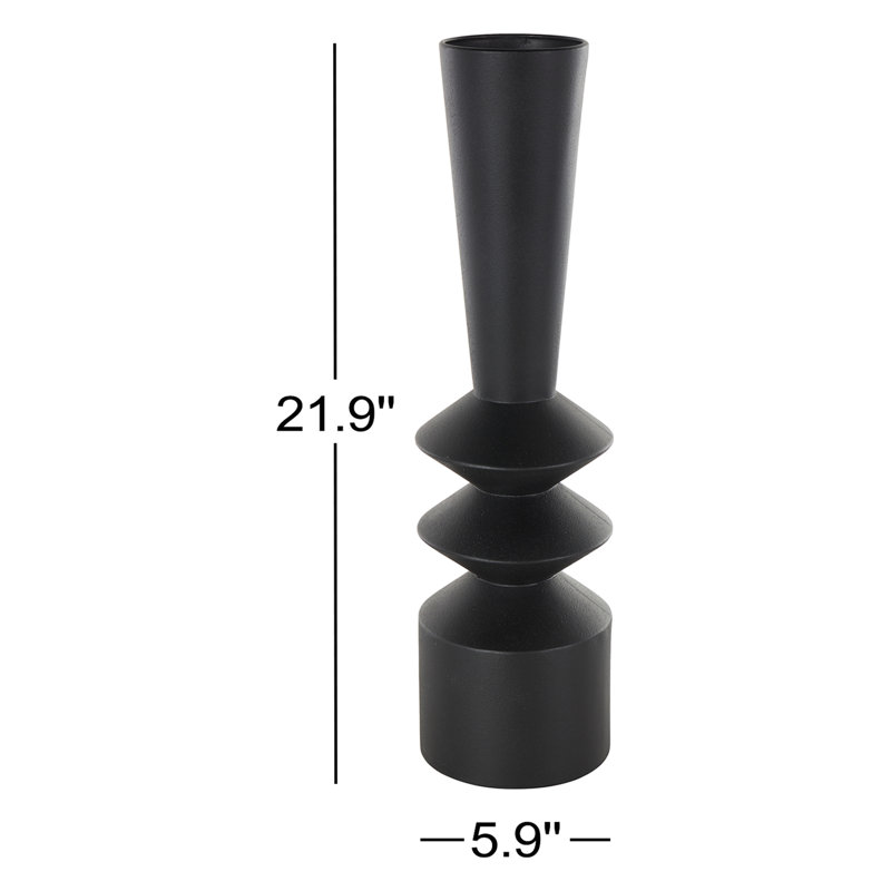 Vase cannelé en métal Cole And Grey