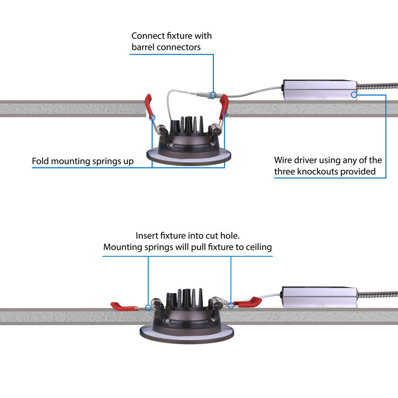 Modern Black Aluminum LED Downlight - Energy Star 5000K