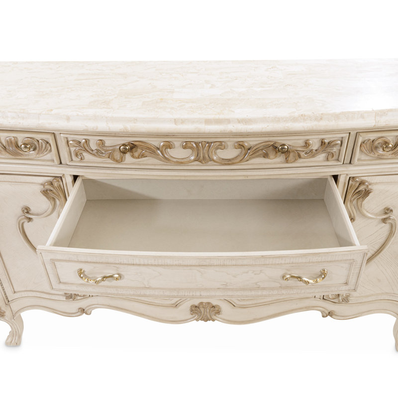 Platine De Royale 73.25'' W Solid Wood Sideboard