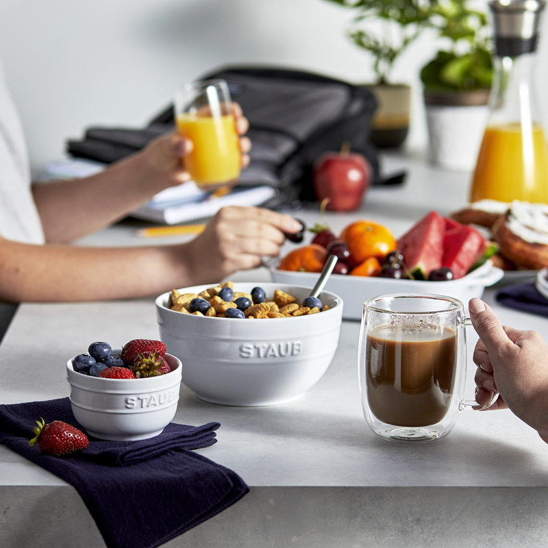 Staub Ceramic 2-piece Prep Bowl Set, White