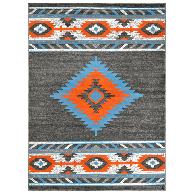 Geometric Indoor Rug, Rectangle 5' x 7'