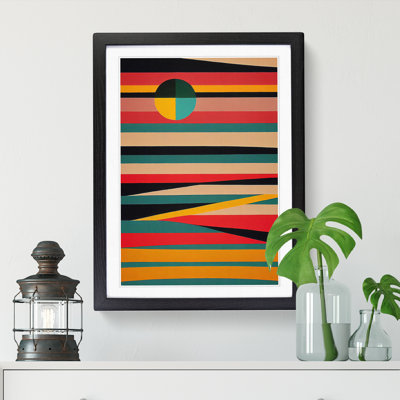 Sunset Abstract Stripes - Picture Frame Print