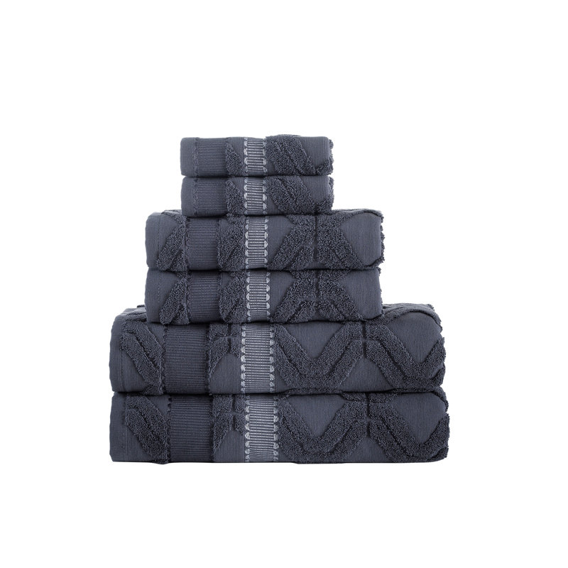 Ensemble de serviettes 6 pièces Brooks Brothers, Anthracite