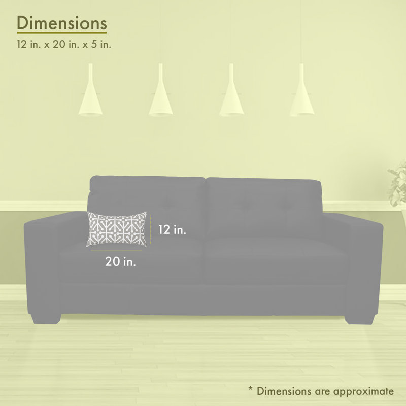Housse et insert de coussin rectangulaire d'extérieur Aruba, Gris