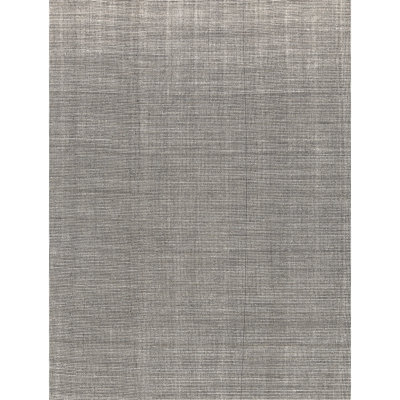 Hand Knotted Striped Area Rug in Brown/Black