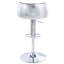 Tabouret réglable vintage en cuir brun avec base pivotante - choix de salle à manger moderne et siège confortable