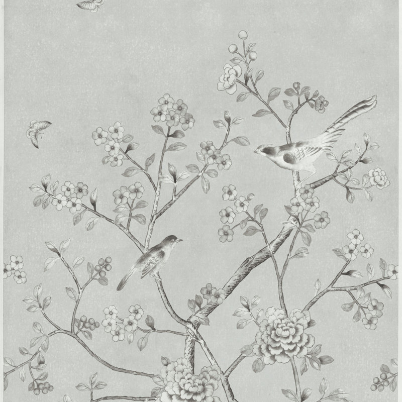 Tissu chinois Schumacher x Mary McDonald, Grisaille