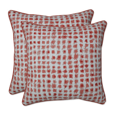 Alauda Coral Isle Abstract Outdoor Throw Pillow
