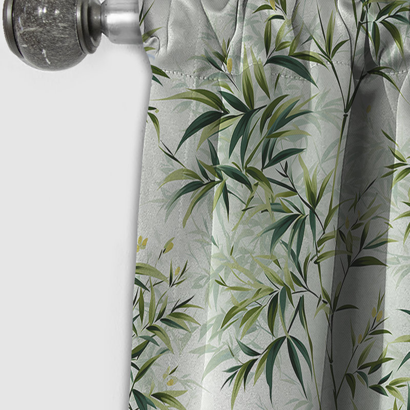 Bambou - motif tropical zen, L 52 po x L 90 po