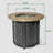 Round Fire Pit Table with Lava Rocks