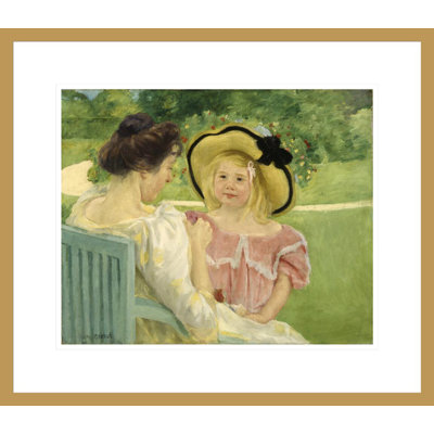 «In the Garden» par Mary Cassatt, impression giclée sur cadre