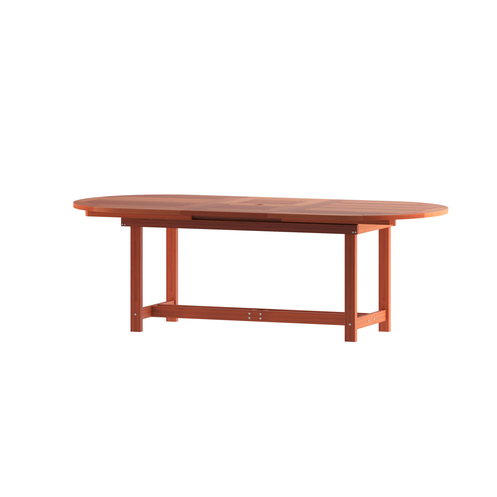 Alyisa 71'' Extendable Outdoor Dining Table, Dark Wood