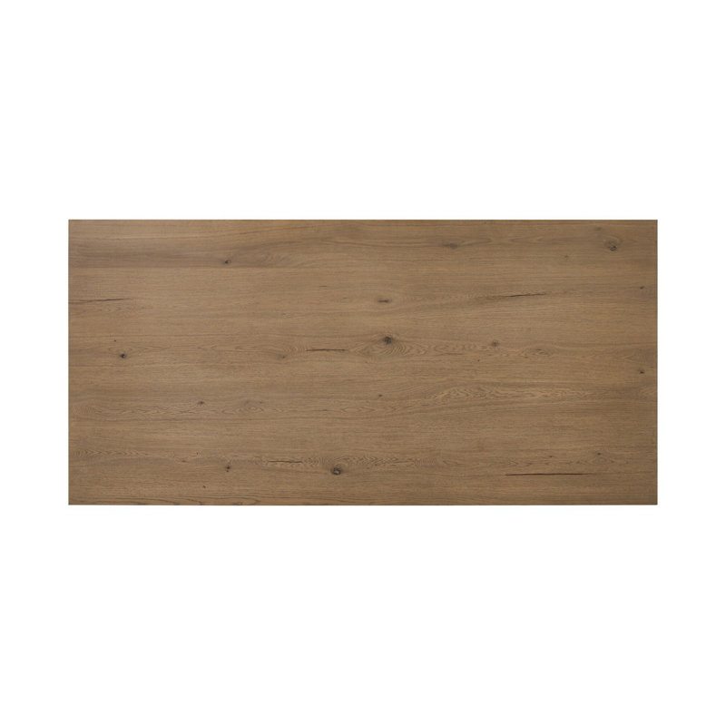 Huxley Dining Table 84"-Smoked Black, Rubber Light Oak, 30" H x 42" D x 42" W