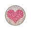 Tapis rond rond rose foncé à motif tissé moderne lavable à la machine-662078175