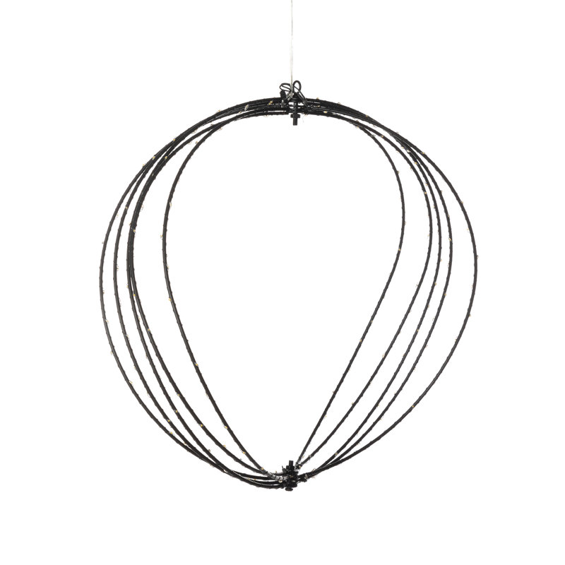 Sphère scintillante scintillante, noir, moyen, 15.75", Noir