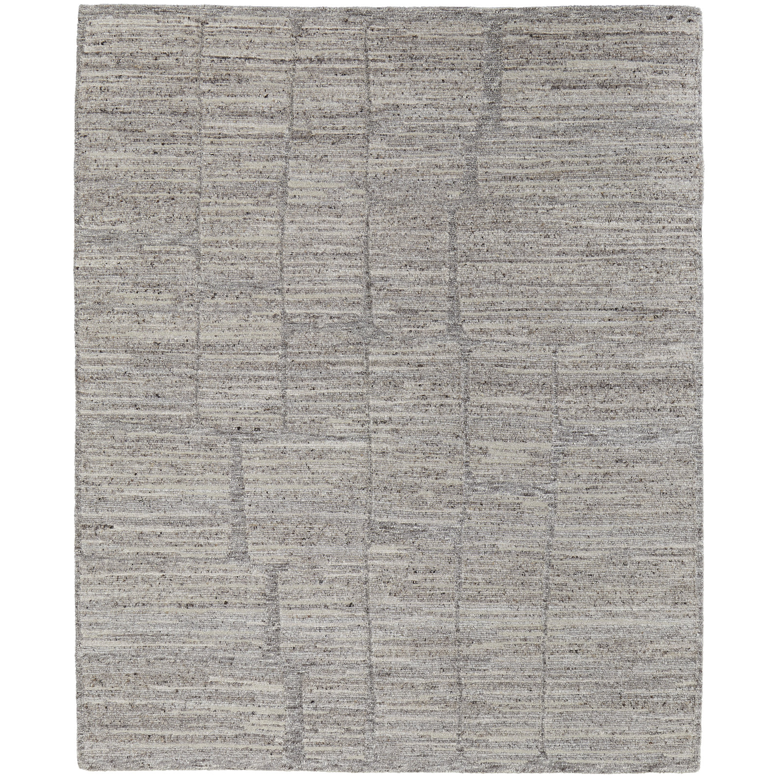 Handmade Wool Gray/Ivory/Taupe Rug, Rectangle 11'6" x 15'