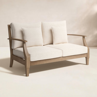 Samya 56" Eucalyptus Patio Loveseat