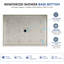 Base de douche à seuil simple L 48 po x l 30 po avec bonde centrale, bac de douche en acrylique renforcé de fibre de verre, plateau de douche blanc brillant avec ensemble de bonde, base de douche à carreaux à 3 côtés intégrée pour installation en alcôve à 3 parois