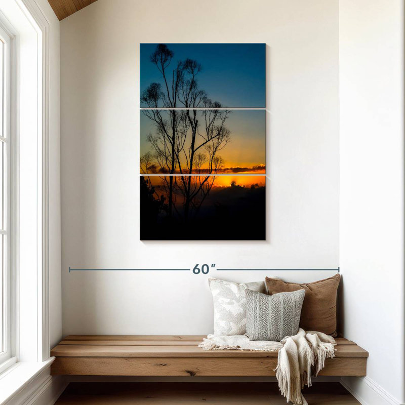 Alvord Tree Silhouette Sunrise, 45" H x 28" W