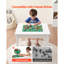Ensemble de table d'activité pour enfants et 2 chaises, ensemble de table de jeu à deux faces Blocks, table de tout-petit et chaise avec rangement pour enfants de 3 ans et plus, grand espace de rangement, cadeau pour garçons et filles, blanc
