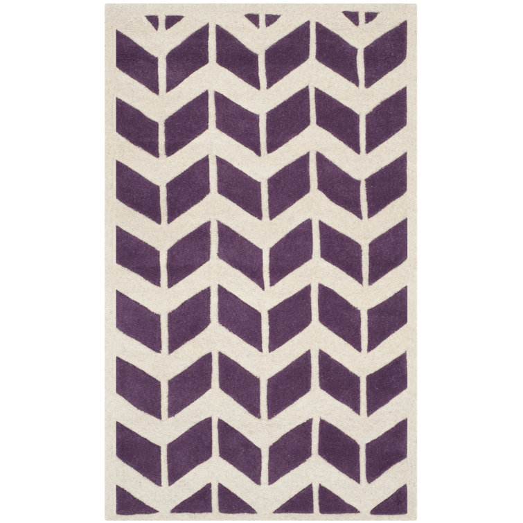 Sandbach Chevron Wool Hand Woven Area Rug