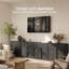 Ensemble de 4 buffets avec 3 tiroirs, ébène-485971998