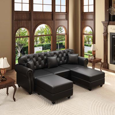 Canapé Chesterfield 82,6 po Mid-Century