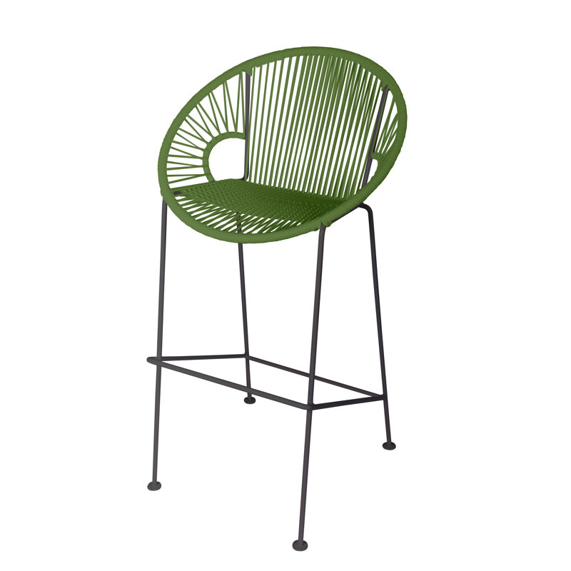 Tabouret de bar Alaena Puerto, Noir, Cactus