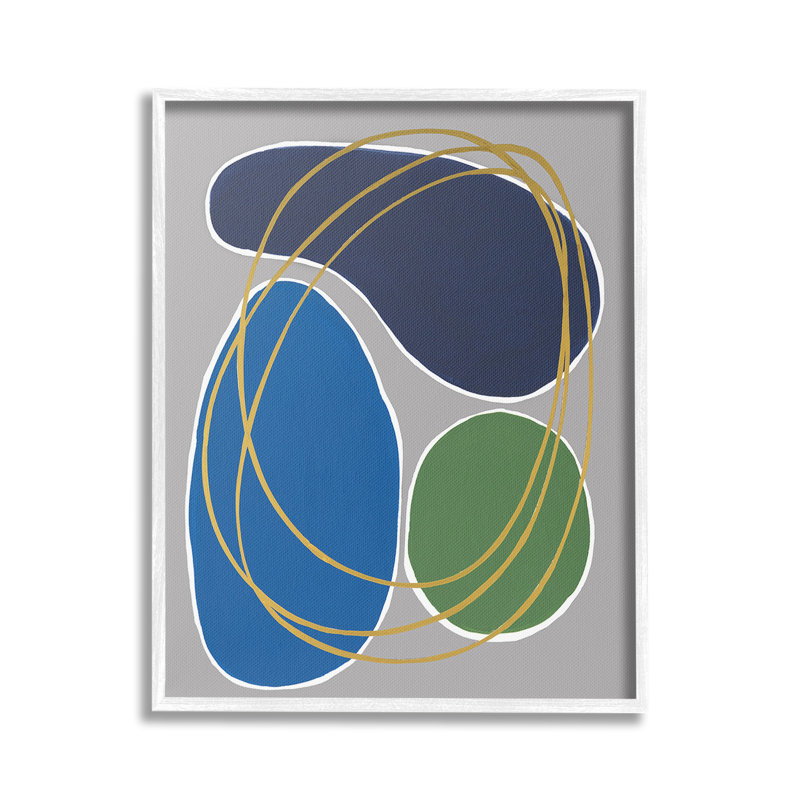 "Cadre abstrait à formes simples" par Regina Moore sur toile, H 30 po x l 24 po