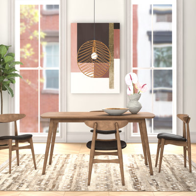 Charell 4 - Person Solid Wood Top Four Leg Dining Set
