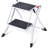 2 Stepsstepladder, Foldable, Ladder With Non-Slip Rubber Mat, Step Stool With Release Button, Lightweight Steel, For Up To 150 Kg
