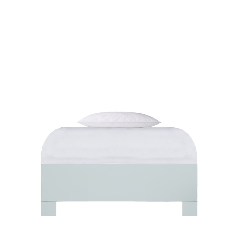 Lit plateforme Solana, Bleu clair, Lit simple