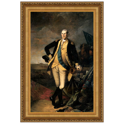 «George Washington at the Bataille de Princeton», reproduction de cadre photo sur toile 1781